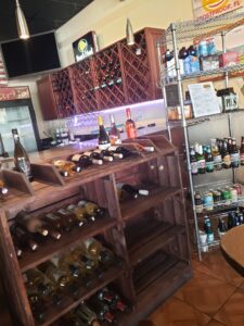 juice n java cafe cocoa beach florida - wine section