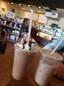 juice n java cafe cocoa beach florida - 2 cold coffees