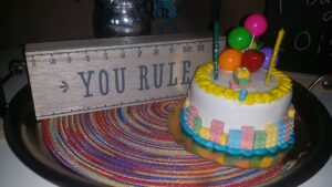 cake witha yoou rule cake on front