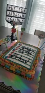 1st day of school cake