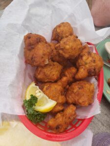 squid lips - conch fritters