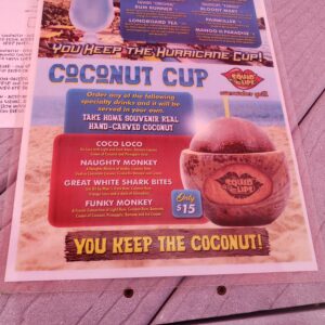 squid lips menu - coconut cup