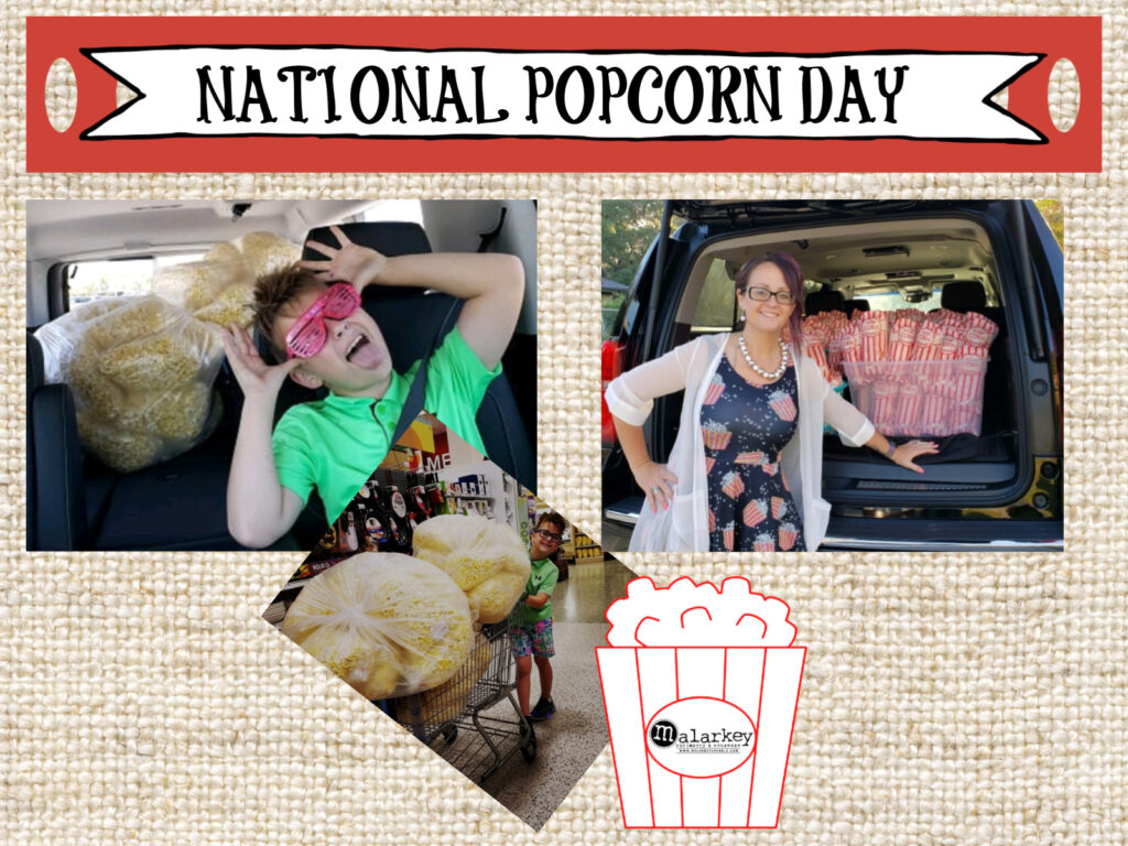 national popron day - 3 images boy and woman with popcorn