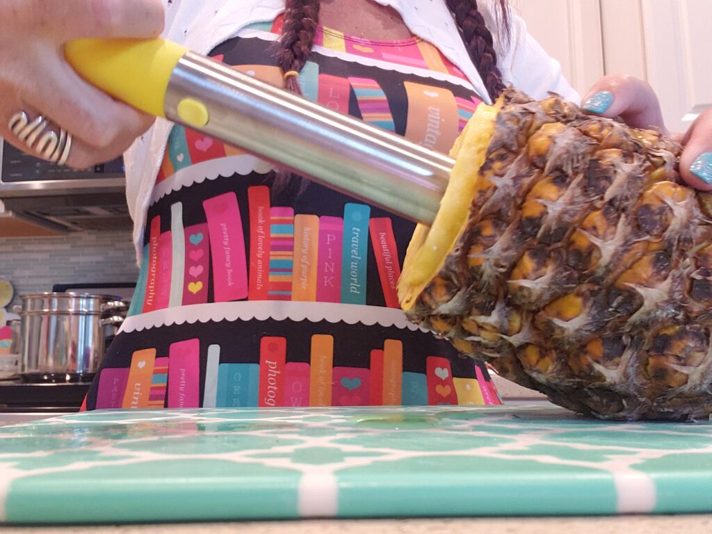 pineapple being taken out