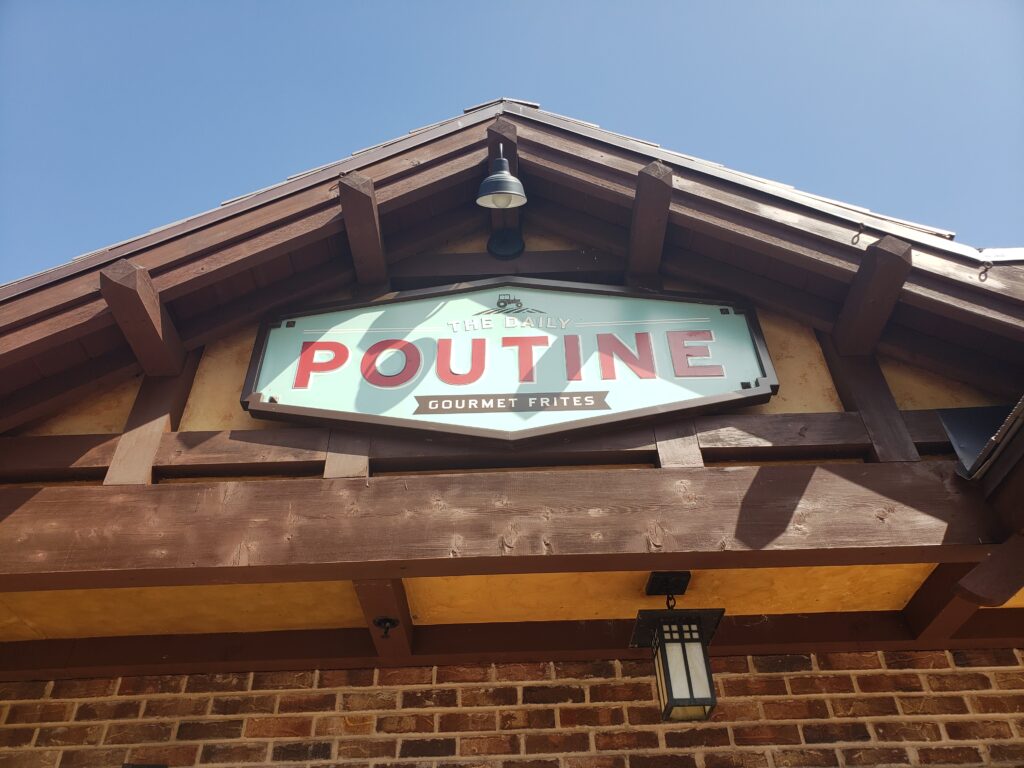 poutine sign in disney springs