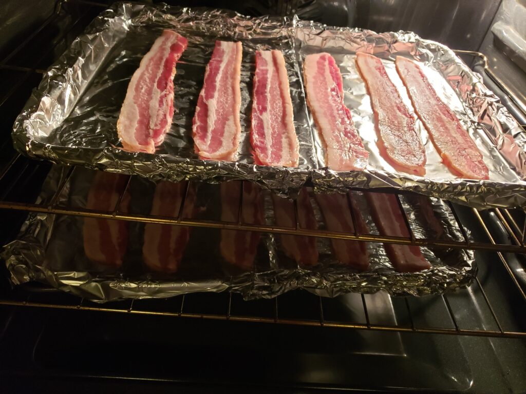 bacon on tinfoil