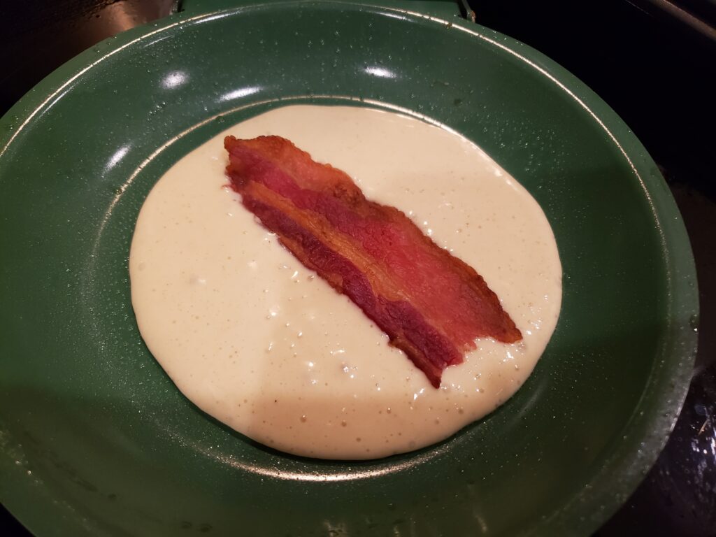 bacon in a the pancake flip pan
