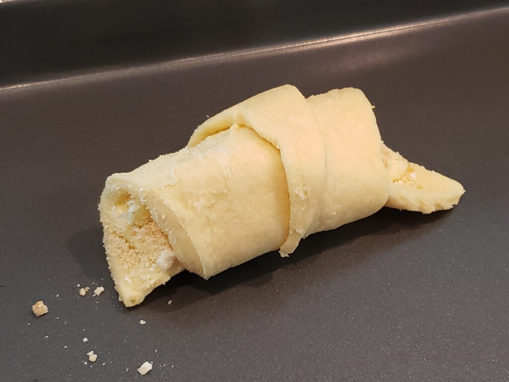 croissant roll on a pan
