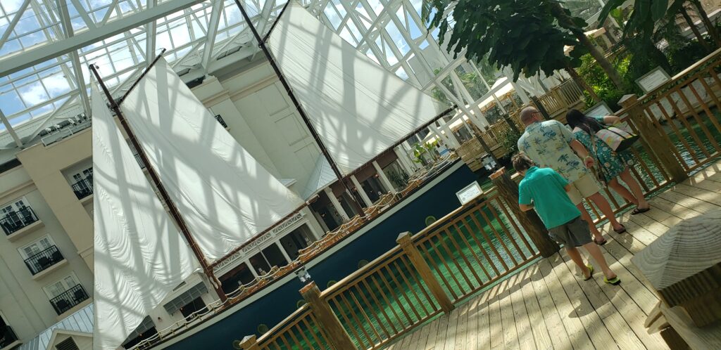 sail boat inside the gaylord palms resort
