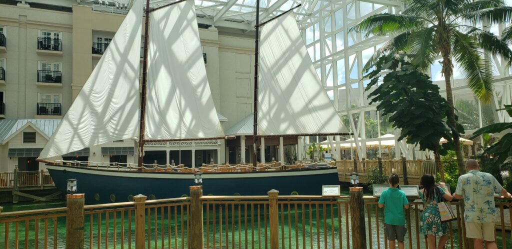sail boat inside the gaylord palms resort