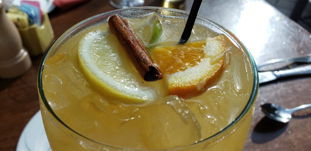 gaylord palms - drink fro ba orange with cinnamon stick and orange