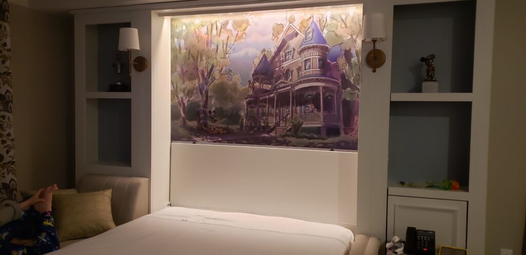 disney saratoga pull down bed with a painting