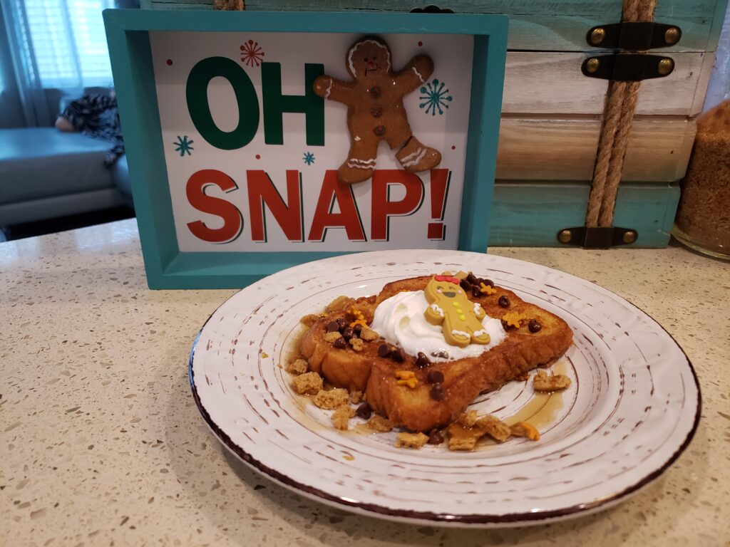 french toast on a plate - with the sig oh snap