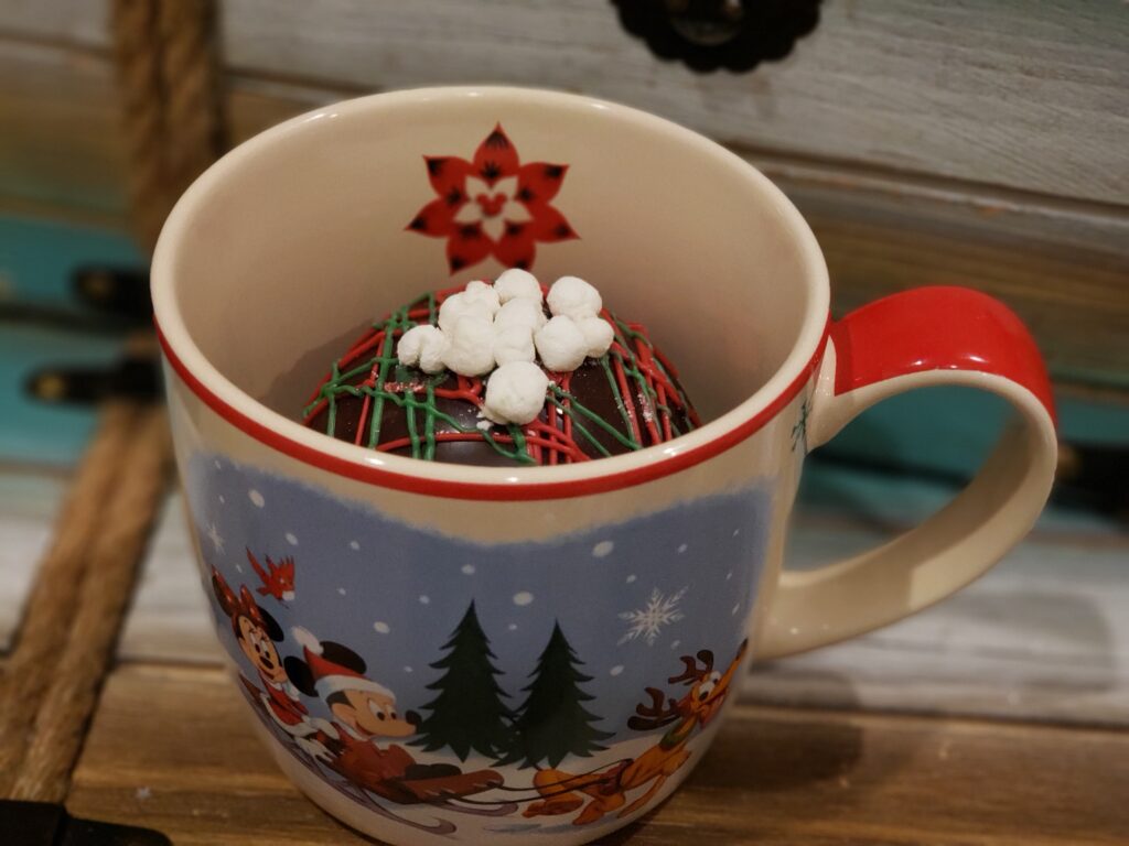 hot cocoa bombs in a cup
