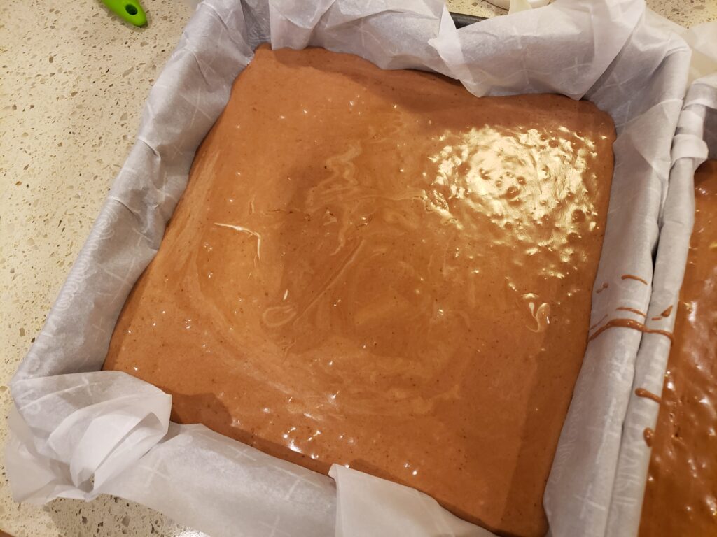 The BEST REESE'S FLUFF FUDGE before the topping is added