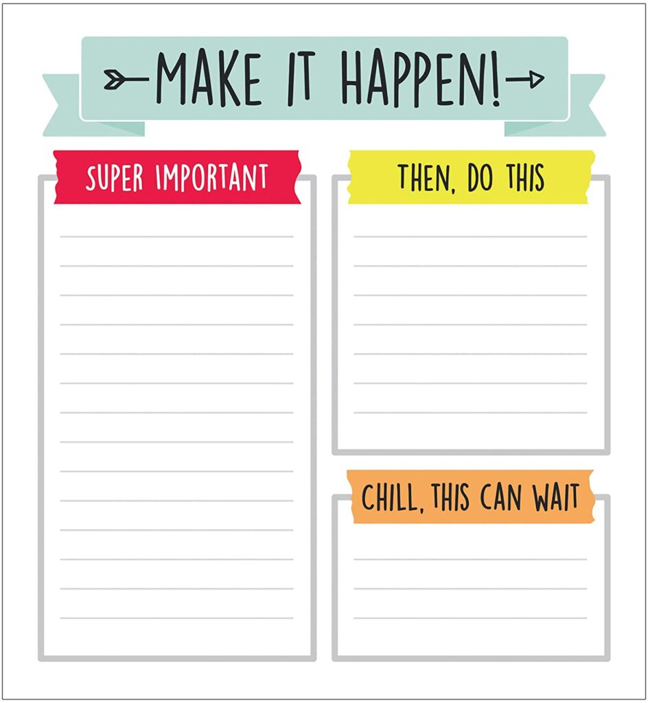 make it happen list - Tidy desk, Tidy Mind - DECLUTTER BOTH