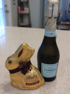 bunny chocolate and champs