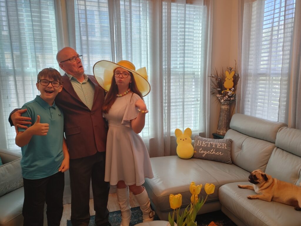 easter all dressed up family