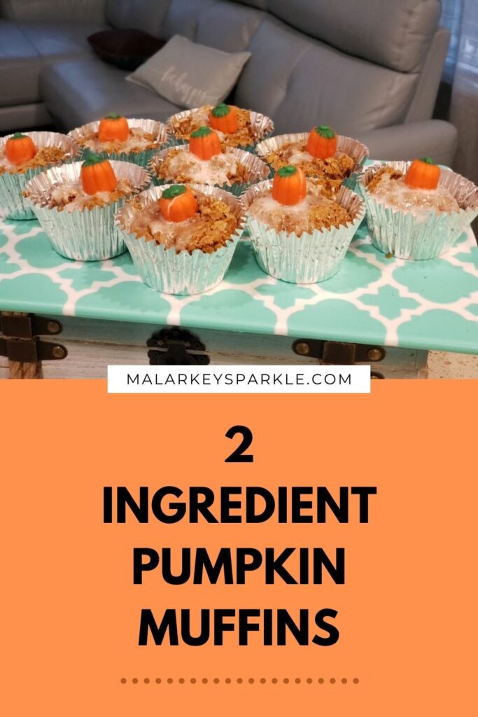pumpkin muffins - 2 ingredients - malarkey