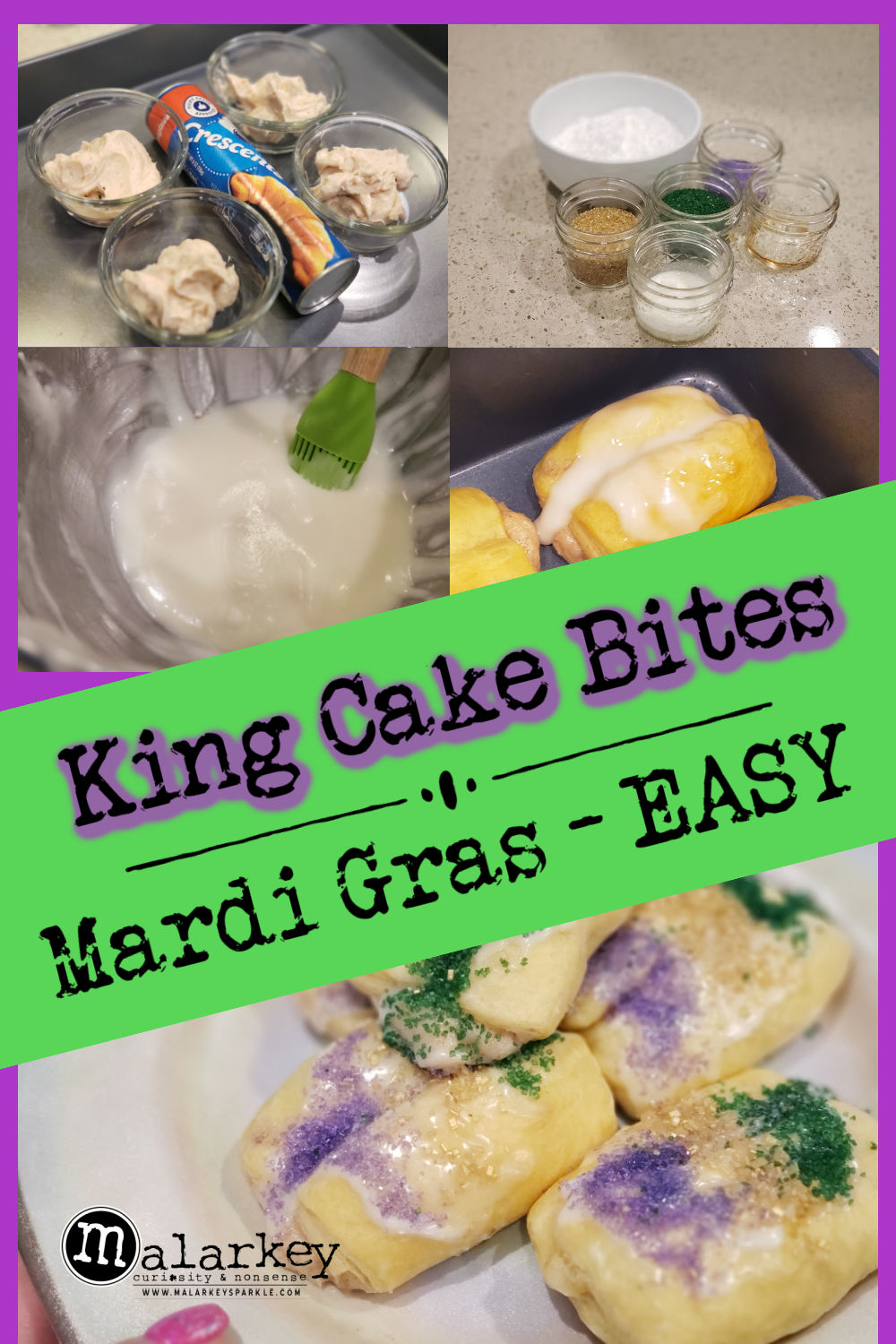 king cake bites- mardi gras