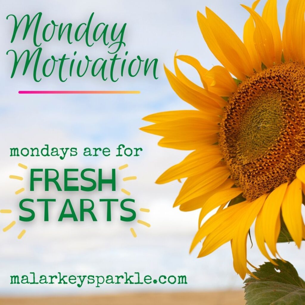 Monday Motivation - fresh starts