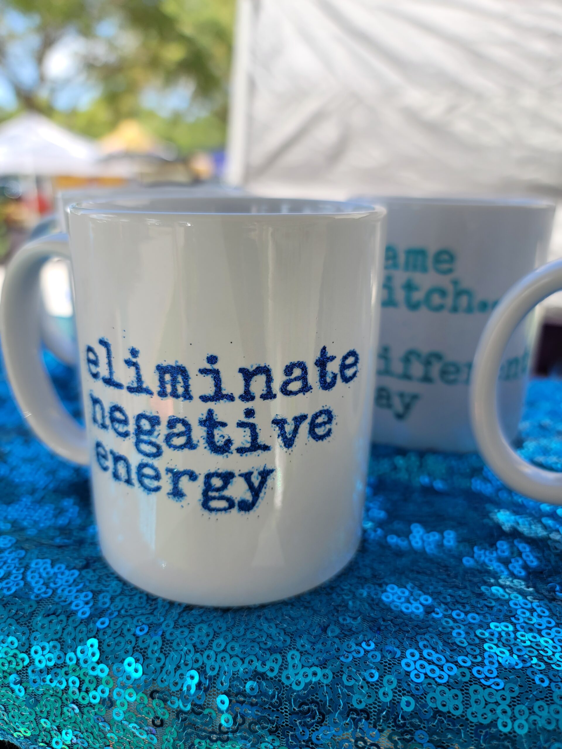 eliminate negative energy - coffee cup