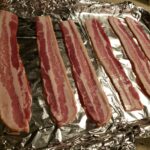bacon on tinfoil in the oven
