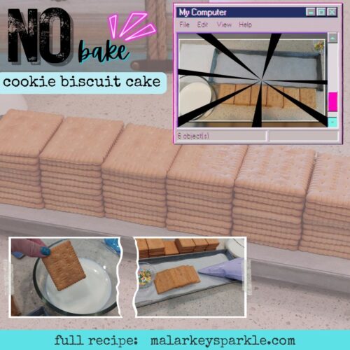 no bake cookie biscuit cake
