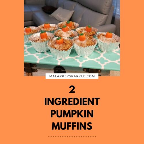 pumpkin muffins - 2 ingredients - malarkey