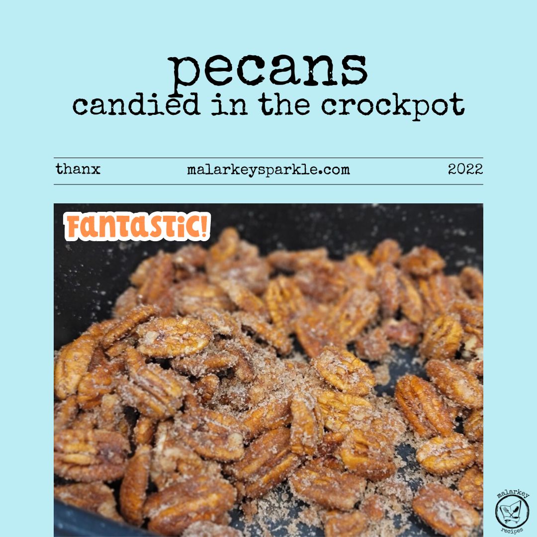 pecans - candied int he crockpot - super easy