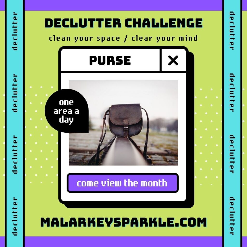 declutter challenge - clean out your purse