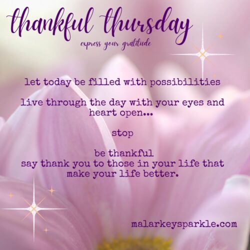 thankful thursday - express some gratitude ⋆ malarkey