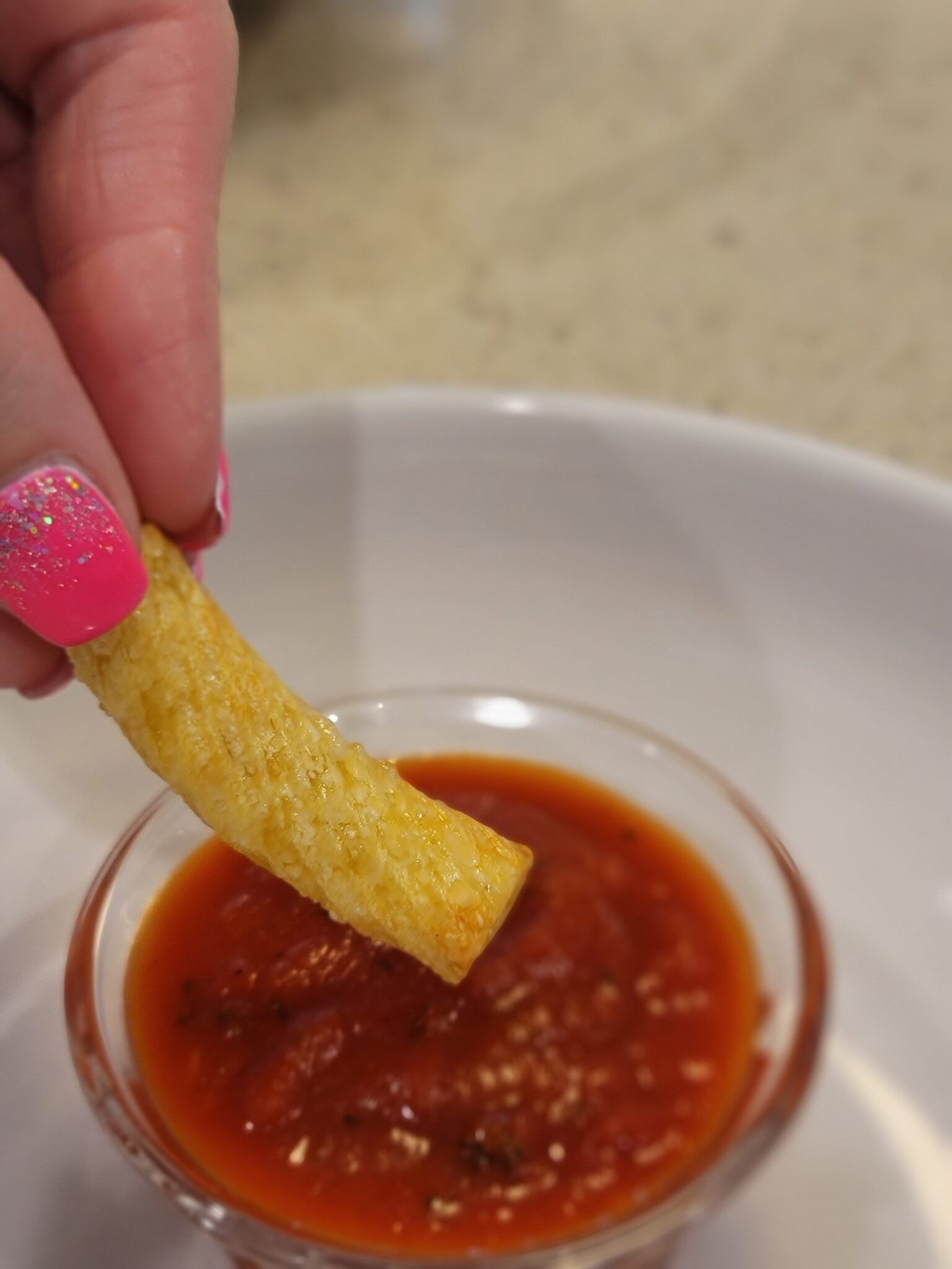 Pasta Chips in the AirFryer ⋆ malarkey