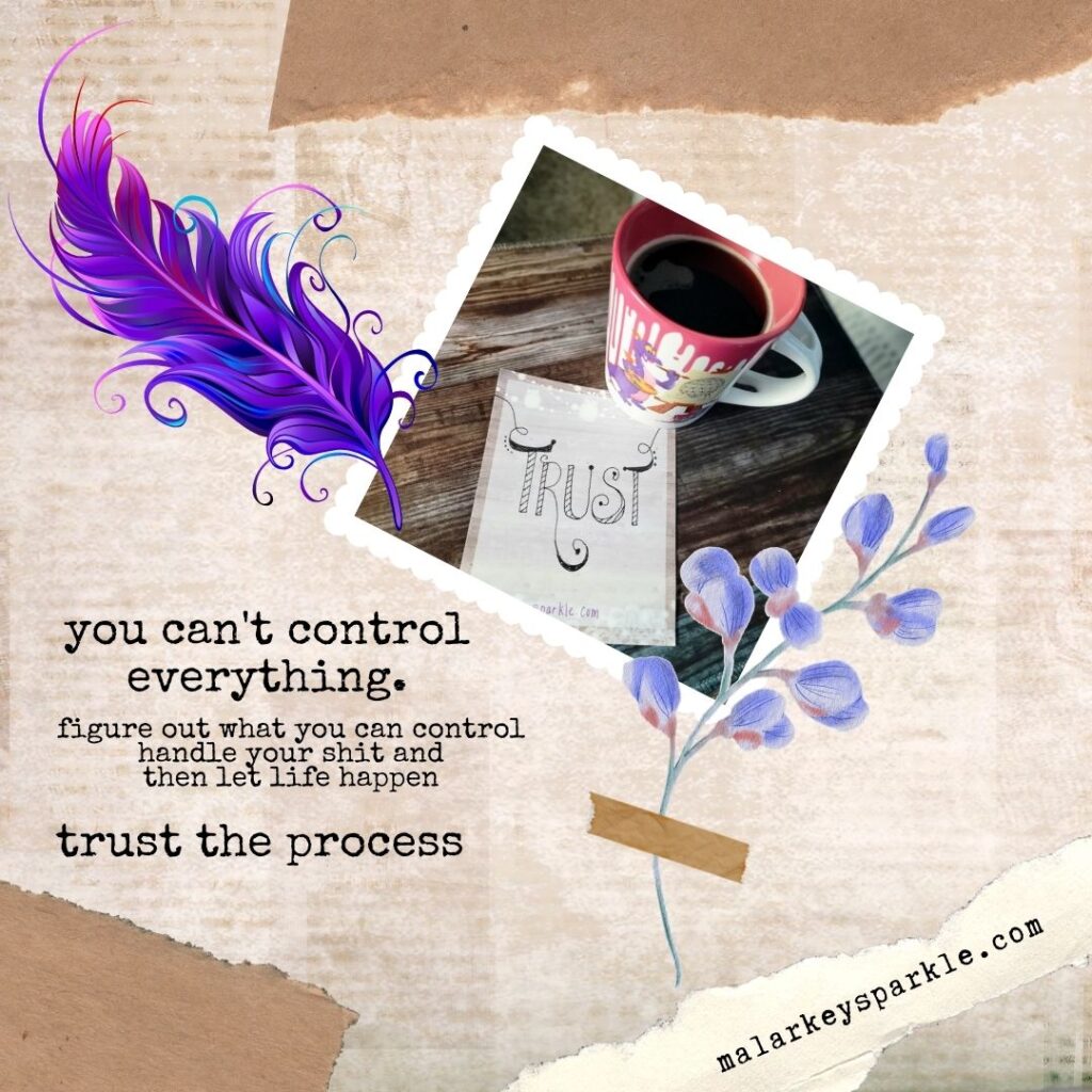 coffee and quote on trust
