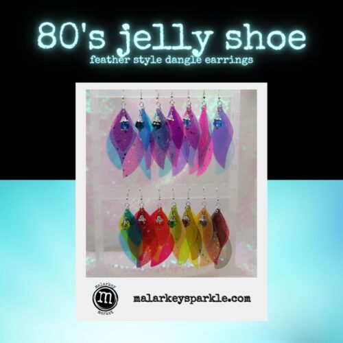 80s jelly shoe dangle earrings
