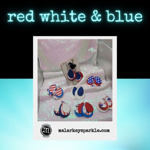 earrings red white blue