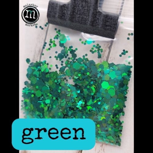 green glitter pack