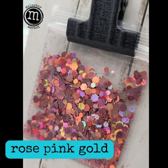 rose pink gold glitter pack