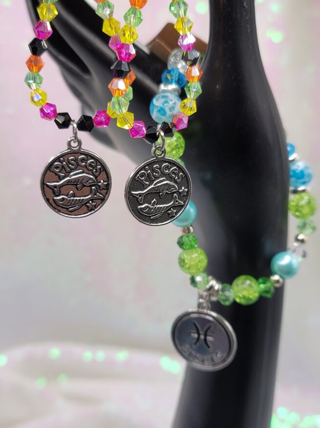 pisces - zodiac bracelet & earring set - exclusive