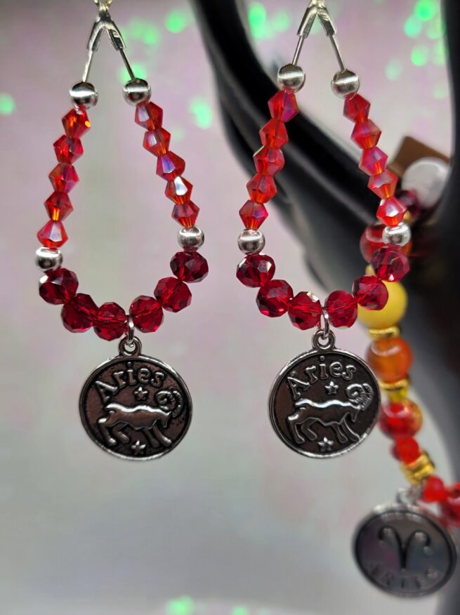 Aries - zodiac bracelet & earring set - exclusive