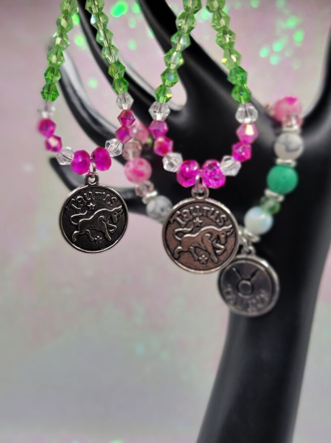 Taurus - zodiac bracelet & earring set - exclusive