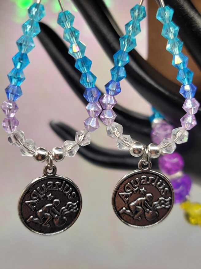 aquarius - zodiac bracelet & earring set - exclusive