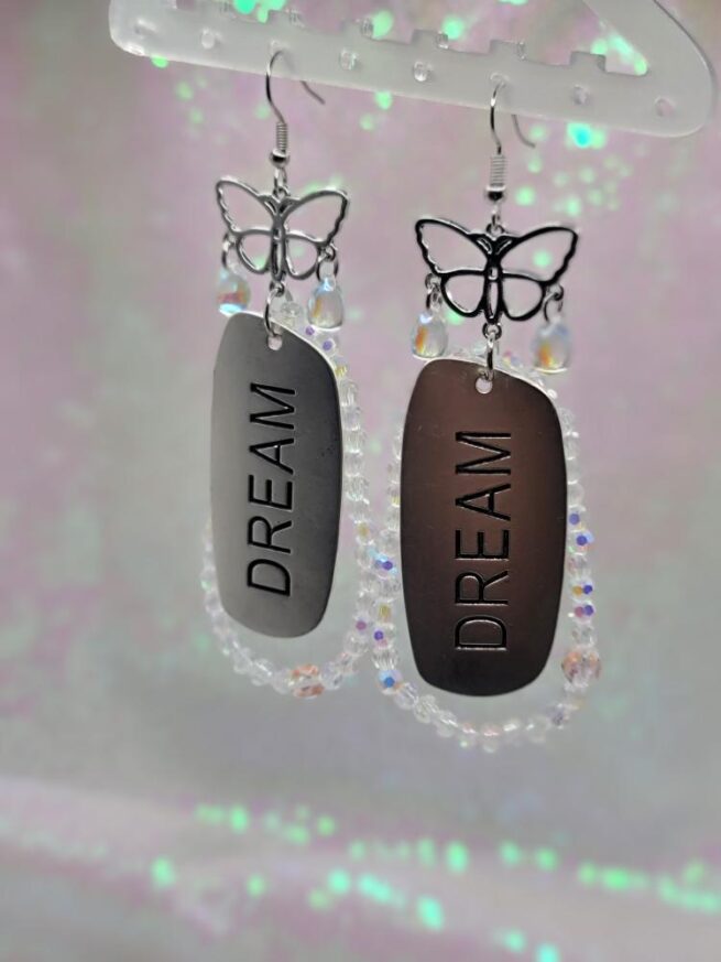 dream crystal butterfly dangles
