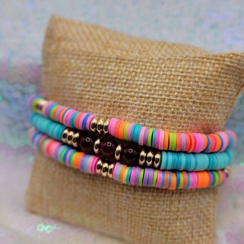 cherry bohemian lilly inspired bracelet stack
