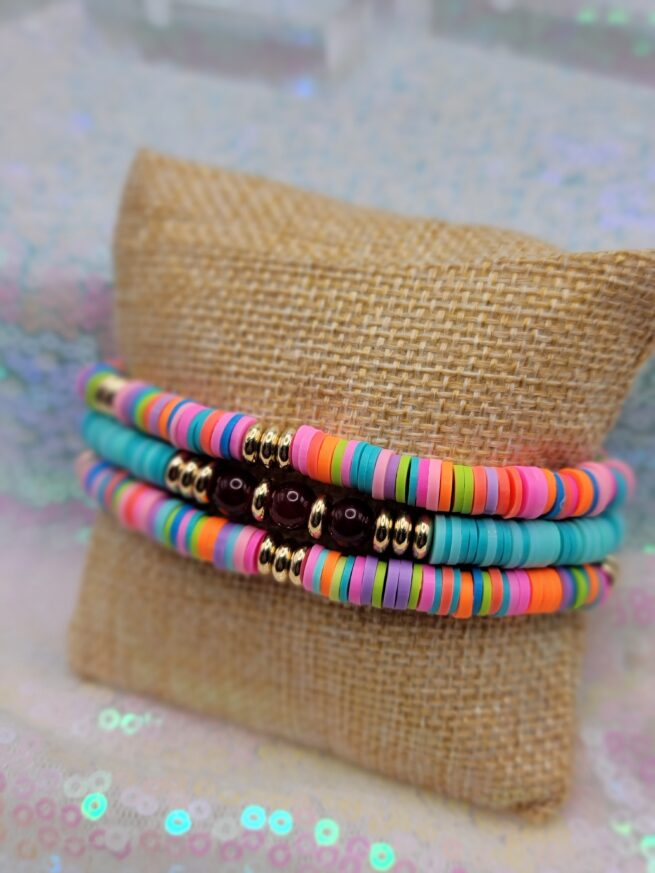 cherry bohemian lilly inspired bracelet stack