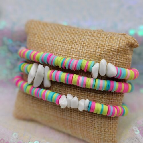 rainbow rocks - lilly inspired bracelet stack