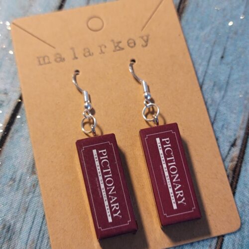 pictionary game earrings