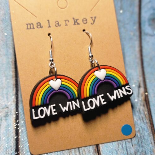 love wins - rainbow with heart