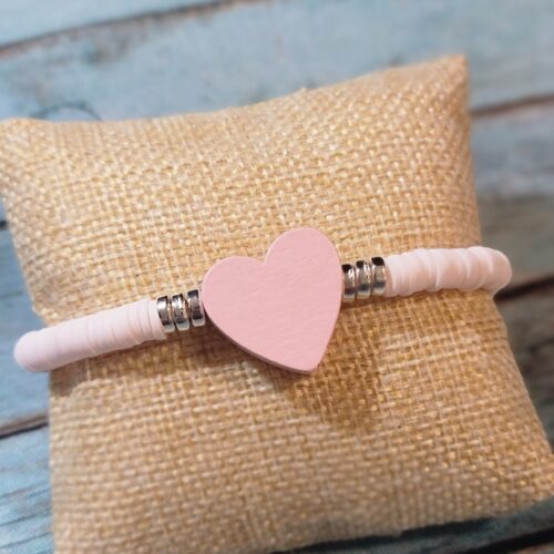 bracelet - pink heart - v3