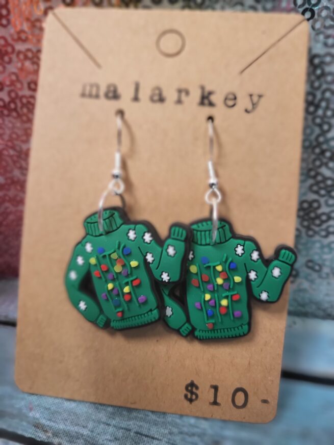 ugly christmas sweater green with lights ⋆ malarkey